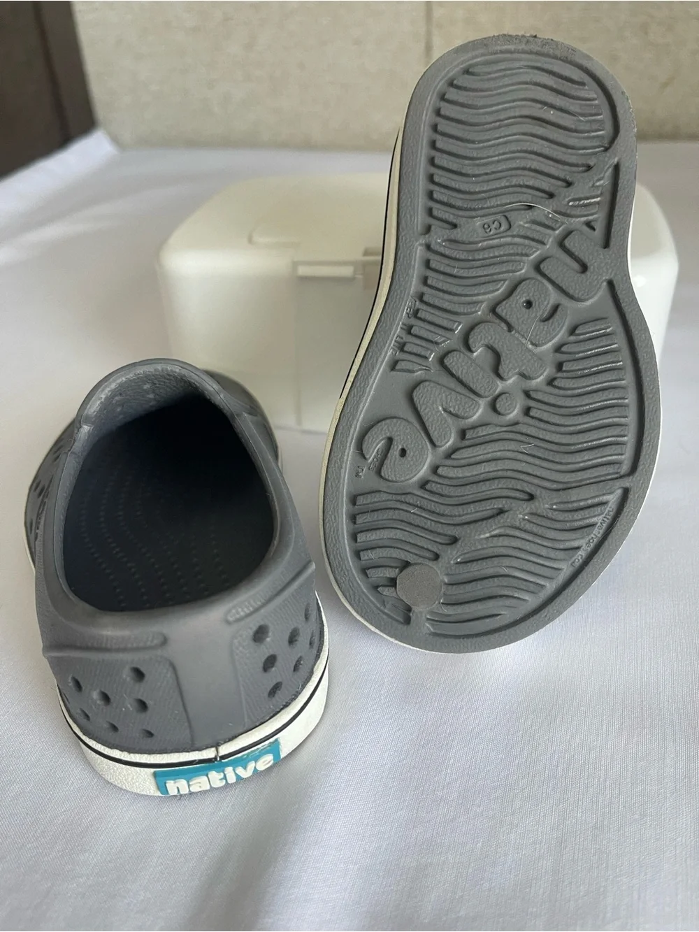 Native Kids Grey Slip-On Water Shoes